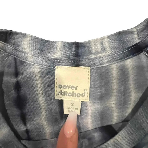 Cover Stitched Short Sleeves Crew Neck Tie-Dye T-Shirt‎ Size Small - Picture 3 of 5